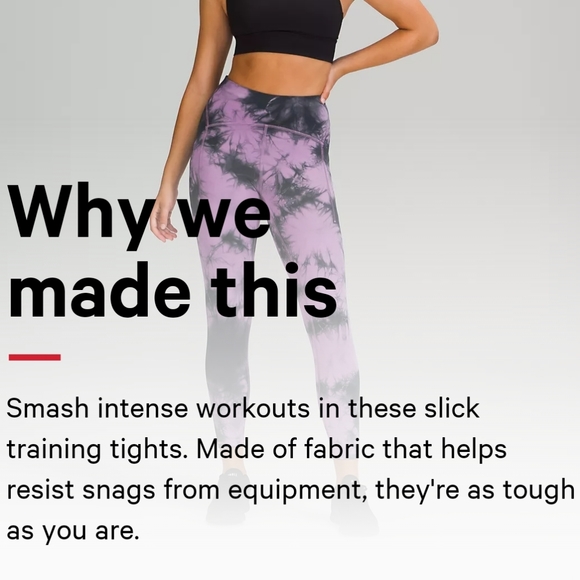 Lululemon Power Thru High Rise Crop 23" Legging Tie Dye Athleisure Athletic NWT - Picture 14 of 14